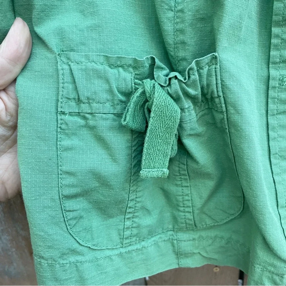 LIVE A LITTLE Women’s Green Canvas Utility Jacket Coat Size Large - Picture 5 of 9